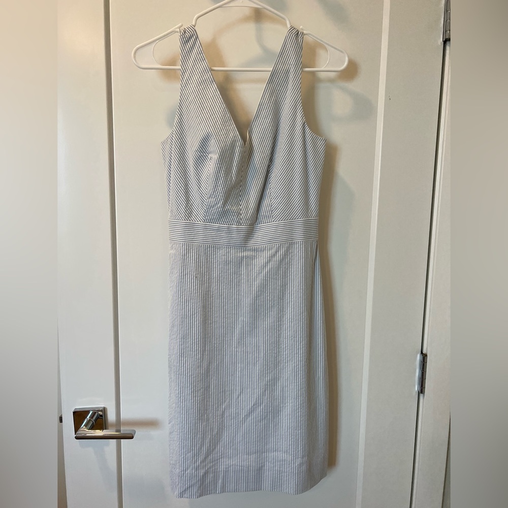 J Crew Seersucker Mini Dress Size 0